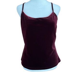 Boston Proper Wine Burgundy Velvet Cami Tank Top size M
